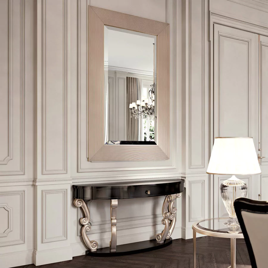Designer High End Console And Mirror Set - Juliettes Interiors