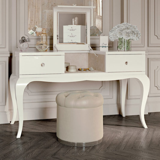 Modern Lift Up Mirror Dressing Table