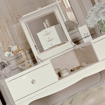 Modern Lift Up Mirror Dressing Table Designer High End Dressing Table