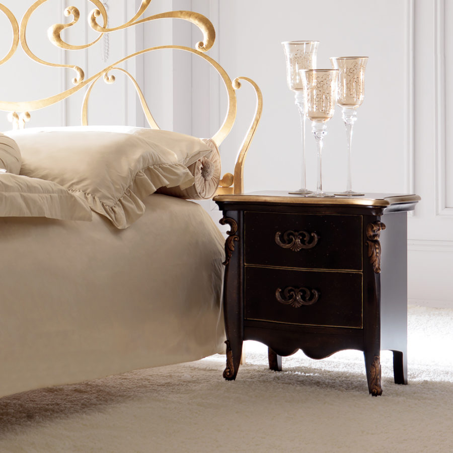 Designer Italian Carved Gold Leaf Bedside — free download