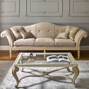 Designer Italian Classic Louis Glass Coffee Table Designer Italian Classic Louis Glass Coffee Table