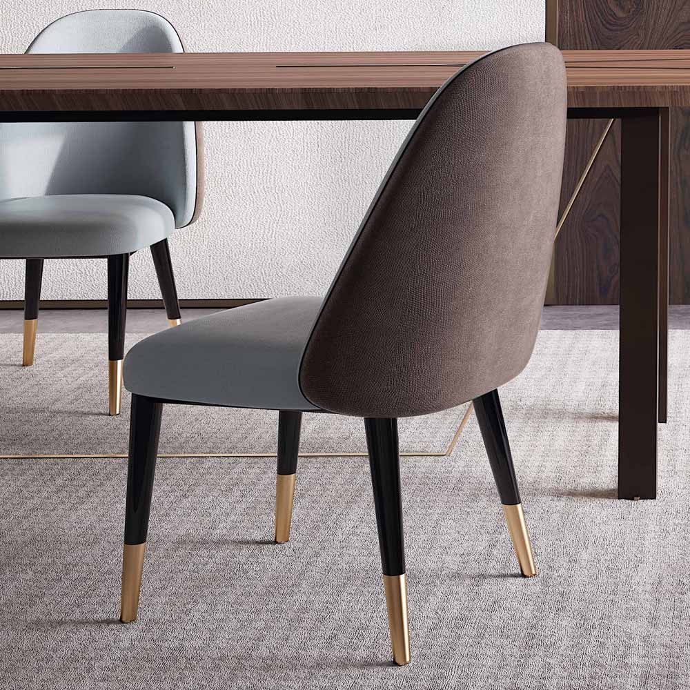 Designer Italian Nubuck Leather Dining Chair