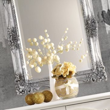 Designer Italian Ornate Silver Leaf Wall Mirror Designer Italian Ornate Silver Leaf Wall Mirror