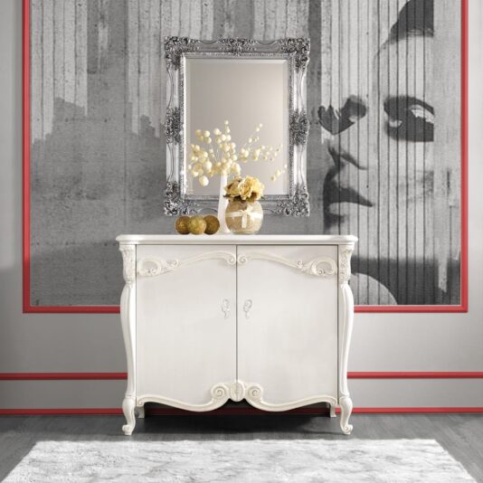 Designer Italian Ornate Silver Leaf Wall Mirror Designer Italian Ornate Silver Leaf Wall Mirror