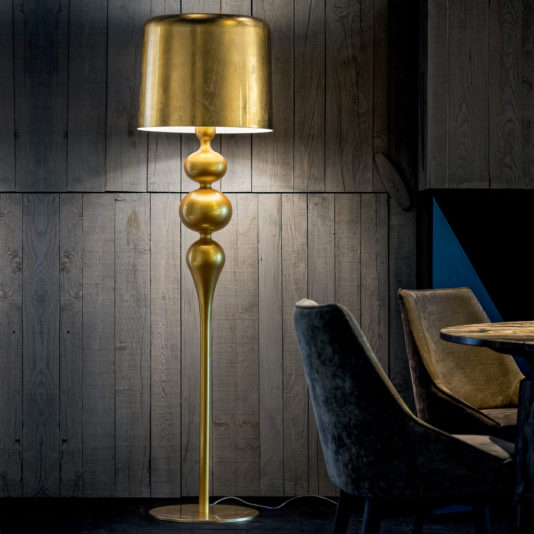 Designer Modern Gold Leaf Floor Lamp