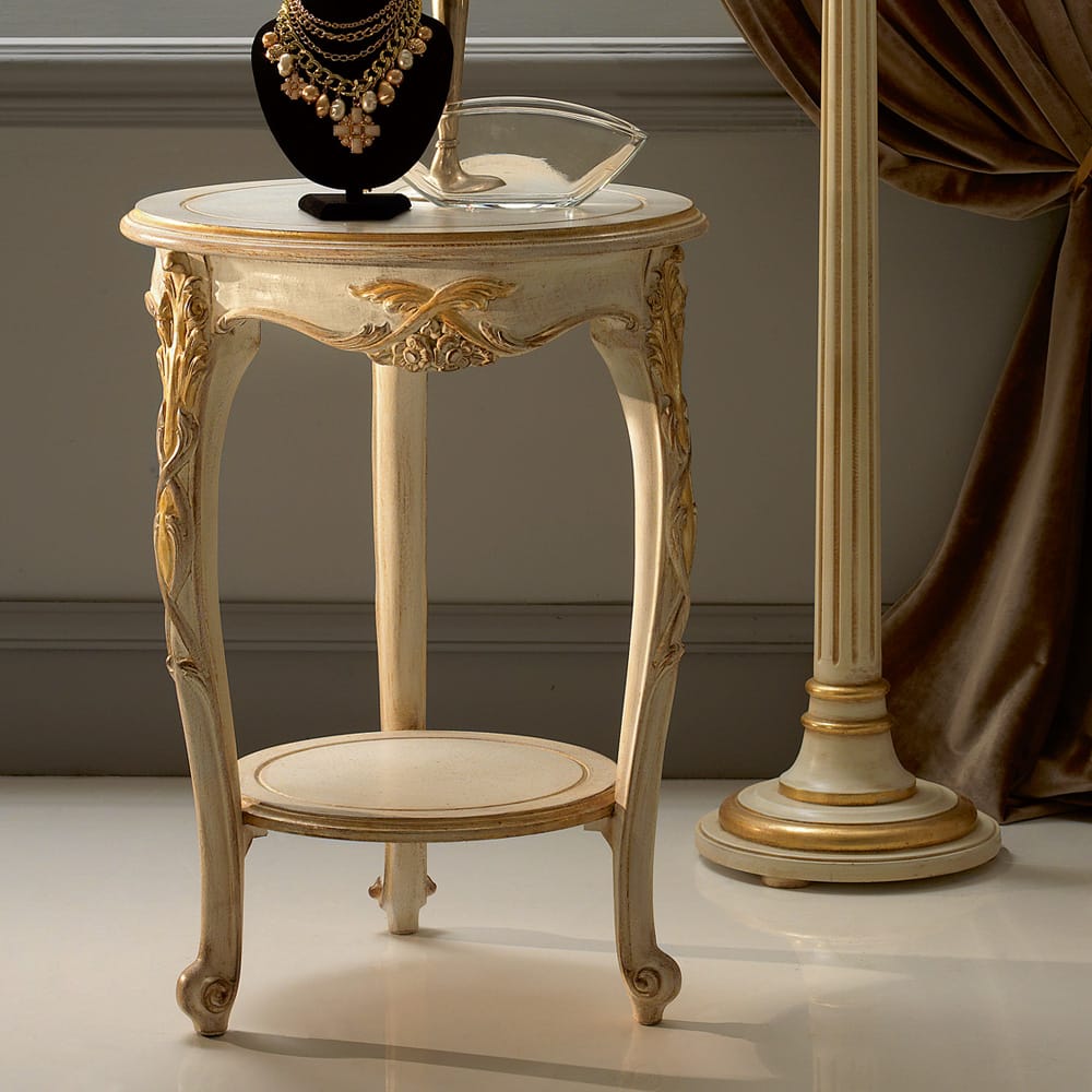 Designer Ornate Italian Round Side Table