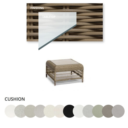 Designer Outdoor Wicker Square Side Table/Foot Stool Designer Outdoor Wicker Square Side Table/Foot Stool