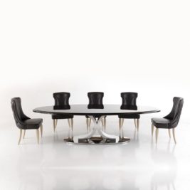 High End Designer Italian Oval Dining Set