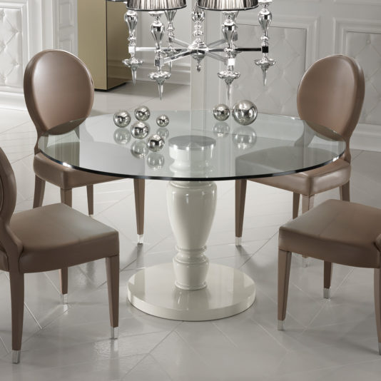 Designer Round Glass Dining Table