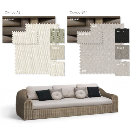 Designer Wicker Contemporary 3 Seater Outdoor Garden Sofa Designer Wicker Contemporary 3 Seater Outdoor Garden Sofa