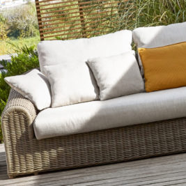 Designer Wicker Contemporary 3 Seater Outdoor Garden Sofa