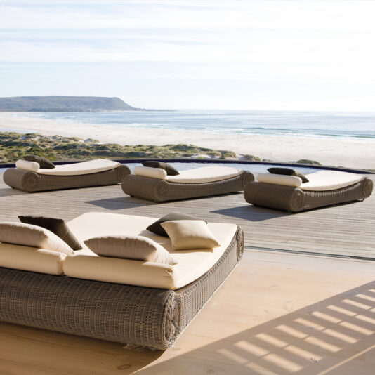 Designer Wicker Contemporary Double Sun Lounger