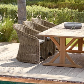 Designer Wicker Contemporary Outdoor Garden Dining Chair