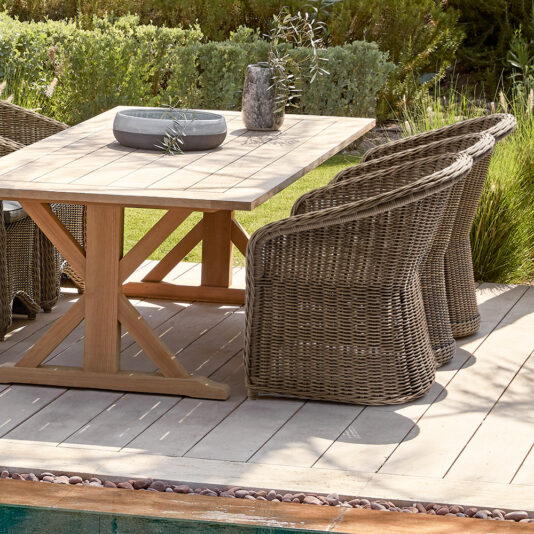 Designer Wicker Contemporary Outdoor Garden Dining Chair