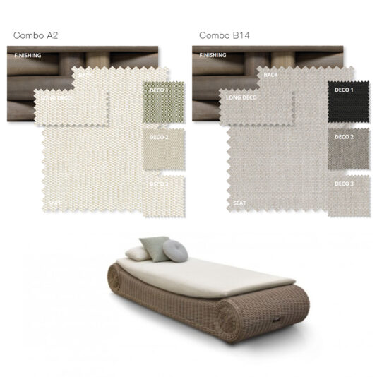 Designer Wicker Contemporary Sun Lounger