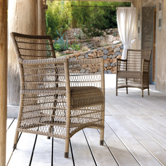 Designer Wicker Outdoor Garden Dining Chair