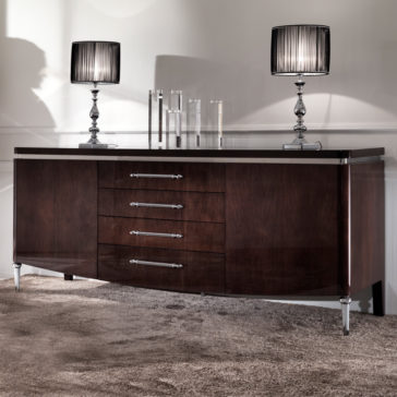 Designer High Gloss Walnut Veneer Buffet Designer High Gloss Walnut Veneer Buffet