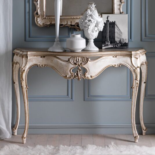 Elegant Baroque Reproduction Italian Designer Console And Mirror Elegant Baroque Reproduction Italian Designer Console And Mirror