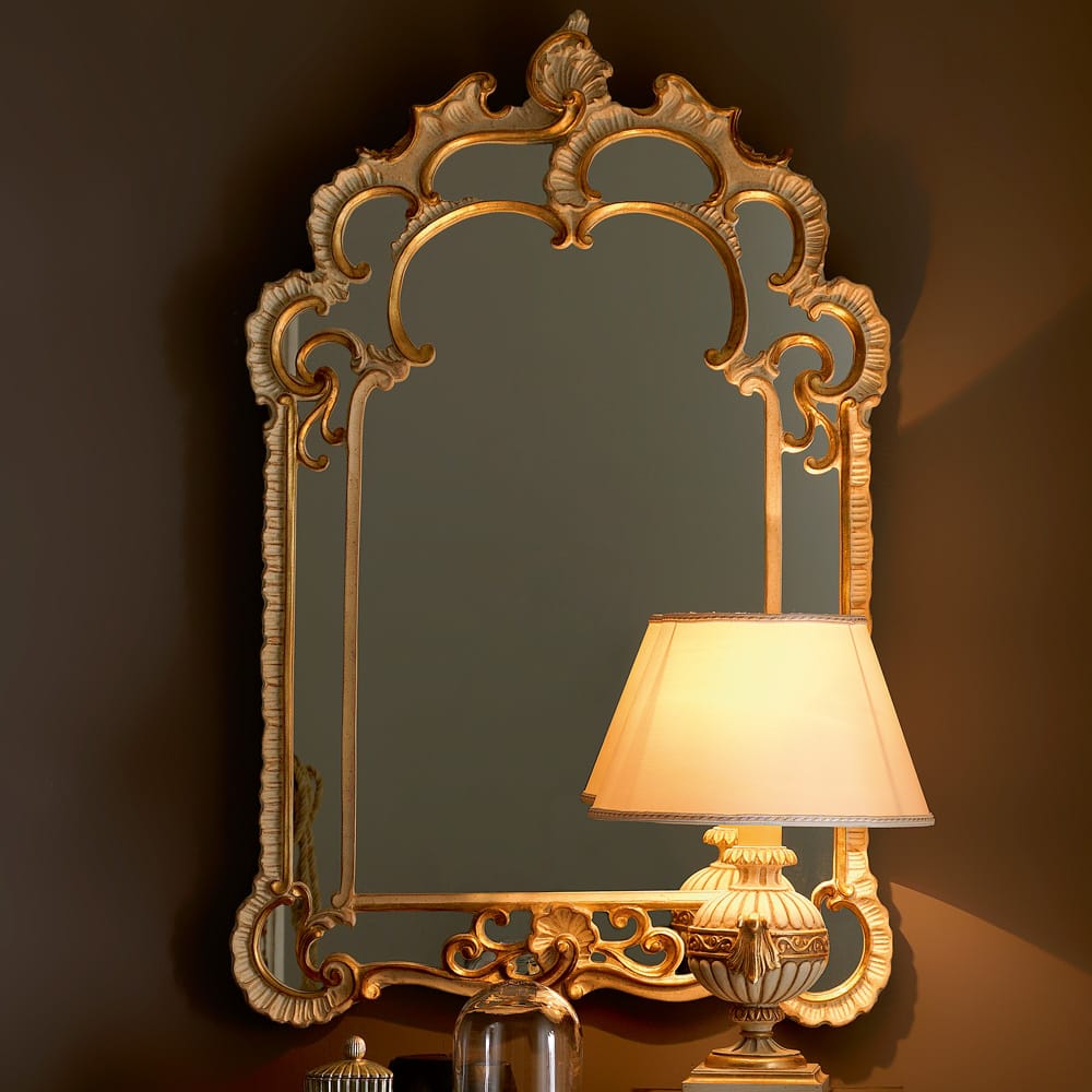 Elegant Italian Designer Classic Ornate Wall Mirror