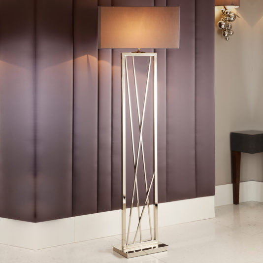 Elegant Nickel Floor Lamp