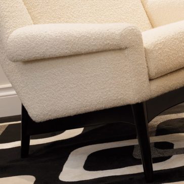 Exclusive Contemporary Italian Armchair And Footstool