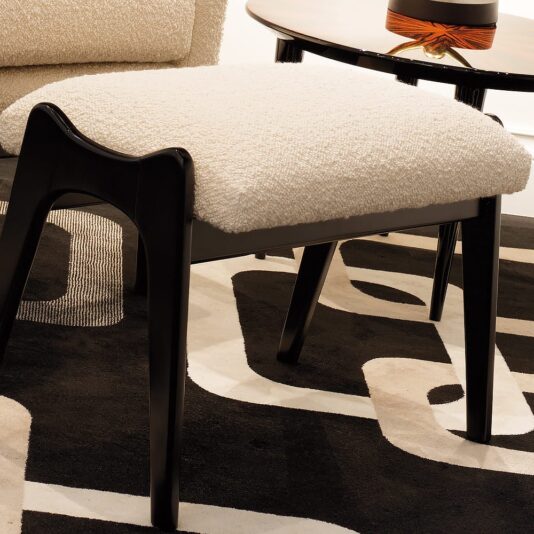 Exclusive Contemporary Italian Armchair And Footstool