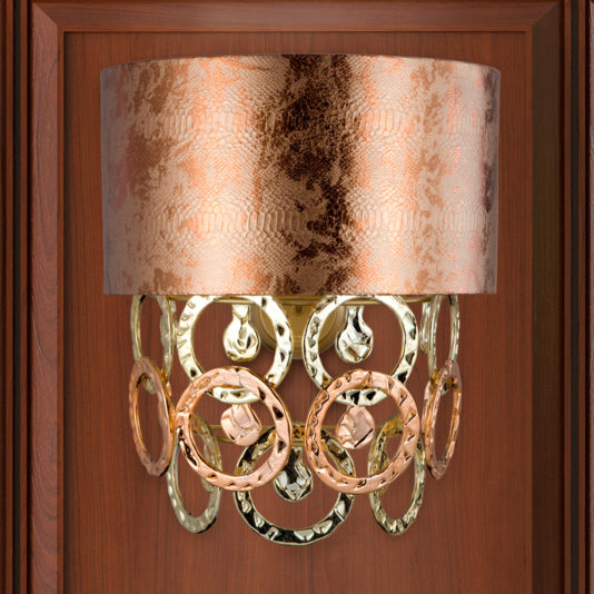 Luxury Copper Print Wall Light