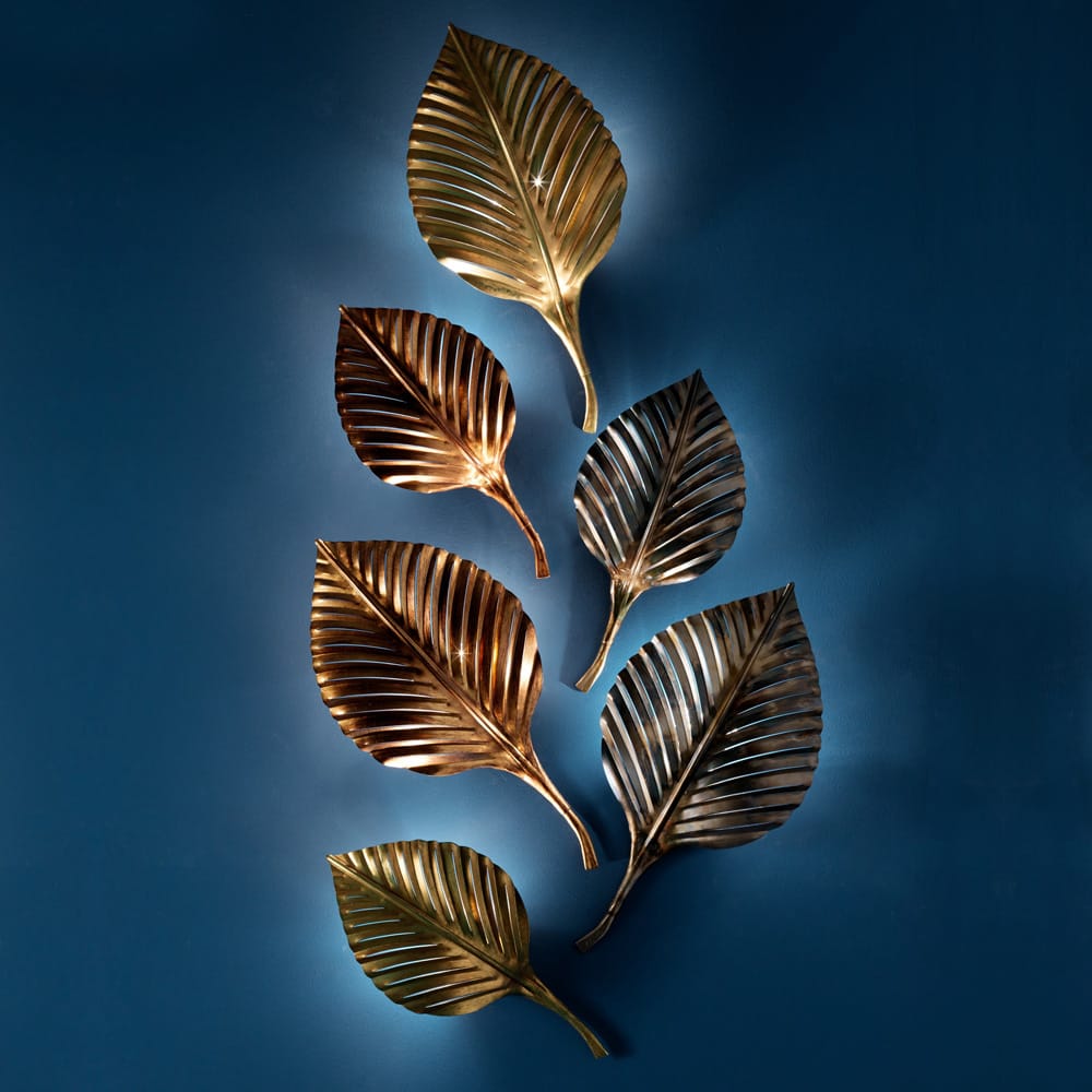 Exclusive Designer Italian Palm Leaf Wall Lights