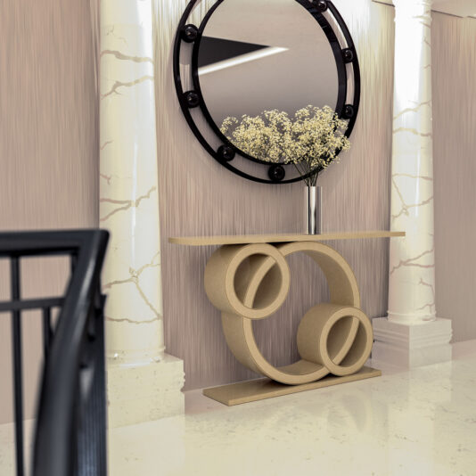 Exclusive Designer Quartz Art Deco Inspired Console Table Exclusive Designer Quartz Art Deco Inspired Console Table