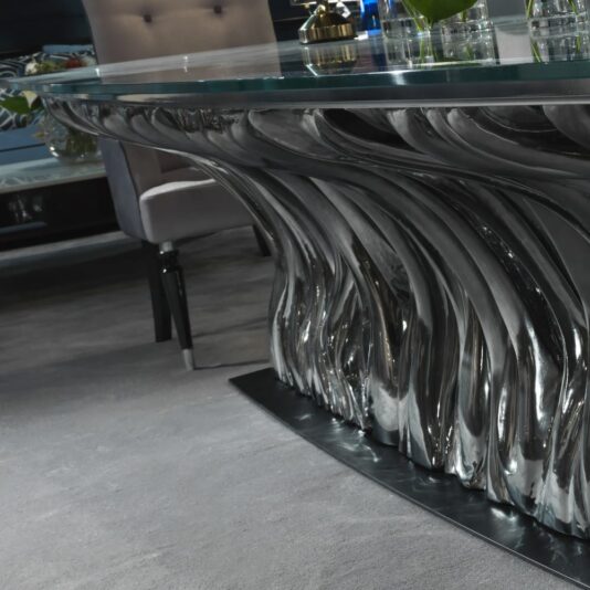 Exclusive High End Italian Statement Designer Glass Dining Set Exclusive High End Italian Statement Designer Glass Dining Set