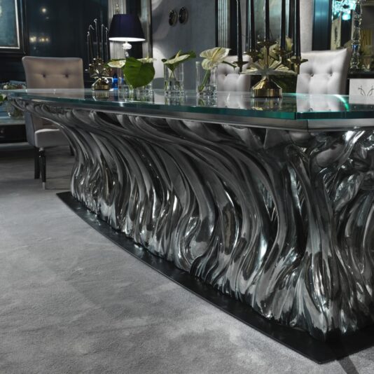 Exclusive High End Italian Statement Designer Glass Dining Set Exclusive High End Italian Statement Designer Glass Dining Set