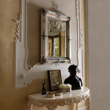 Exclusive Italian Antiqued Silver Plate Mirror Exclusive Italian Antiqued Silver Plate Mirror