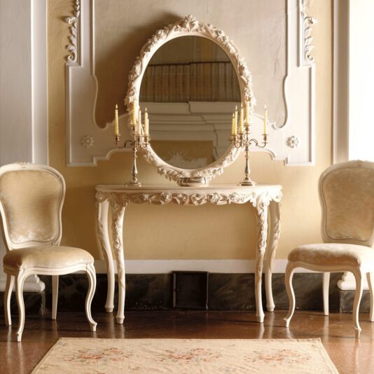 Exclusive Italian Ivory and Gold Console Table Exclusive Italian Ivory and Gold Console Table