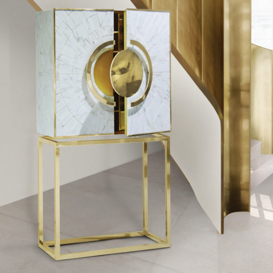 Exclusive Marble Art Deco Inspired Contemporary Cabinet