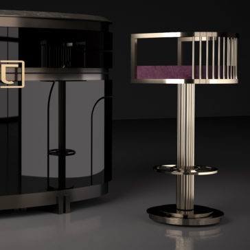 Exclusive Modern High End Italian Swivel Bar Stool