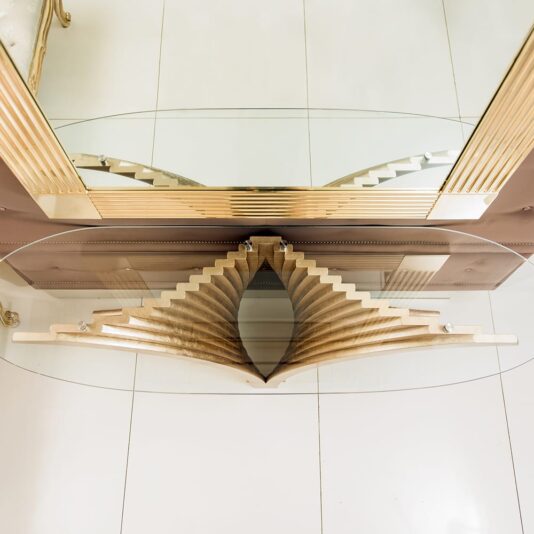 Exclusive Oval Ended Glass Designer Contemporary Console Table Exclusive Oval Ended Glass Designer Contemporary Console Table