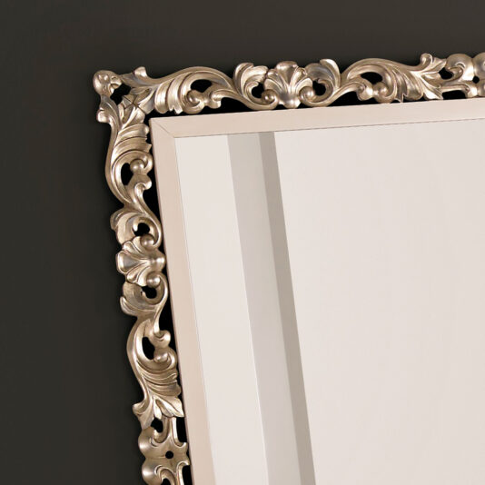 Exclusive Silver Filigree Square Mirror
