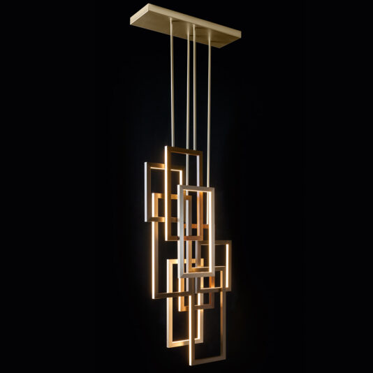 Geometric Modern Italian Designer Vertical Chandelier Geometric Modern Italian Designer Vertical Chandelier