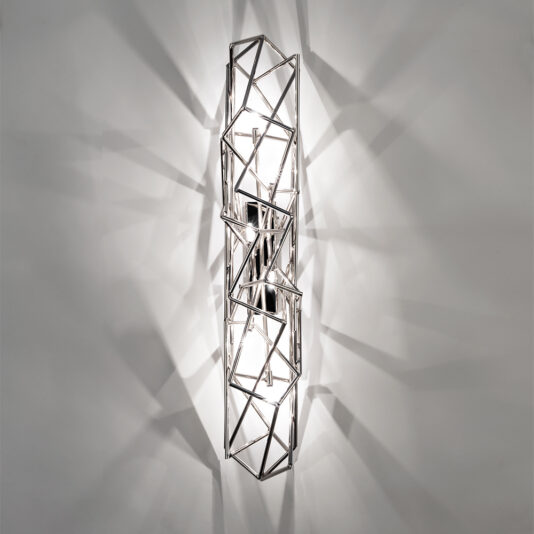 Silver Geometric Wall Light