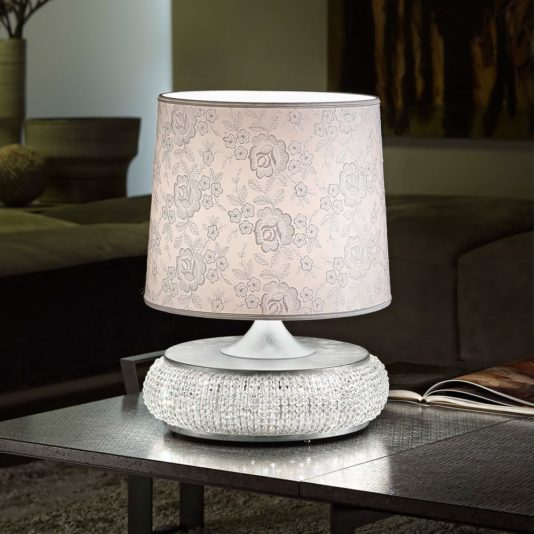 Glamorous Chrome Crystal Table Lamp