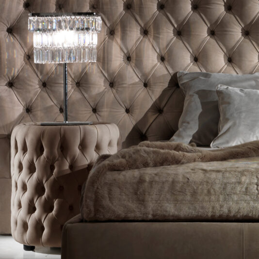 Glass Pendant Contemporary Chrome Designer Italian Table Lamp