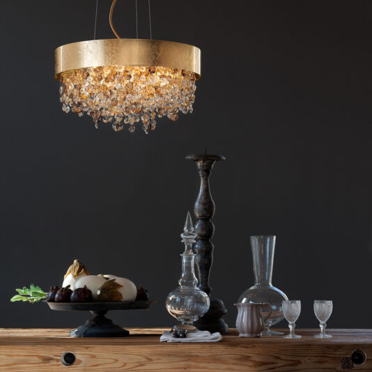 Round Gold crystal Contemporary Chandelier