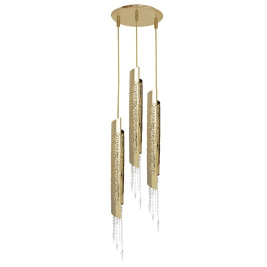 Gold Plated Contemporary Crystal Pendant Chandelier Gold Plated Contemporary Italian Crystal Pendant Chandelier