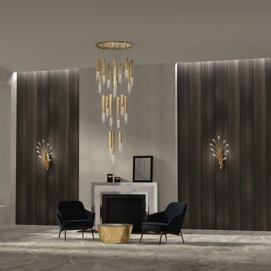 Gold Plated Contemporary Crystal Pendant Chandelier Gold Plated Contemporary Italian Crystal Pendant Chandelier