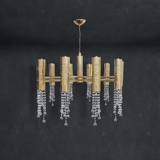 Gold Plated Hammered Crystal Pendant Chandelier Gold Plated Hammered Crystal Pendant Chandelier