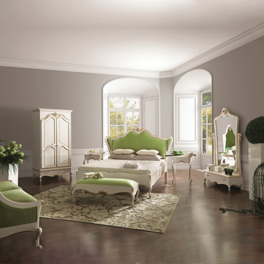 White Louis Reproduction Bedroom Dressing Mirror