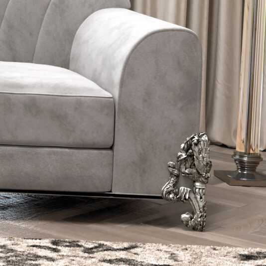 Large High End Modern Grey Sofa