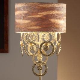 Handmade Gold Glass Italian Floor Lamp