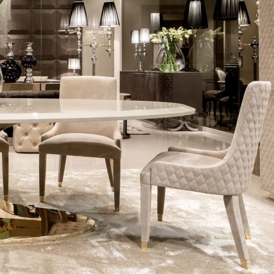 High End Gold Oval Designer Dining Table Set High End 24 Carat Gold Oval Designer Dining Table Set