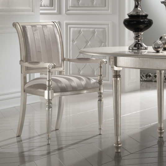 High End Champagne Leaf Dining Chair
